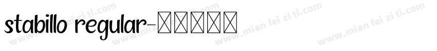 stabillo regular字体转换